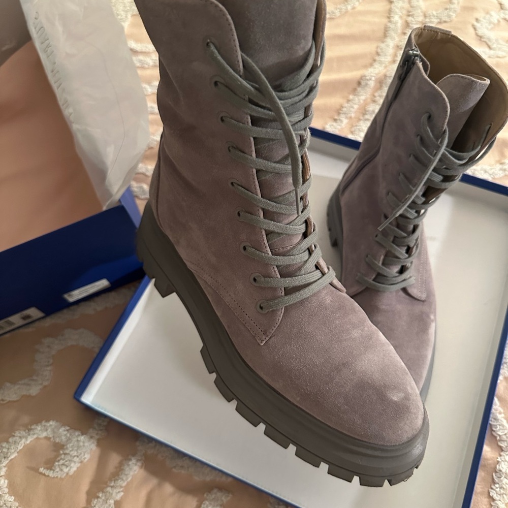Bedford Sleek Suede Boots Stuart Weitzman